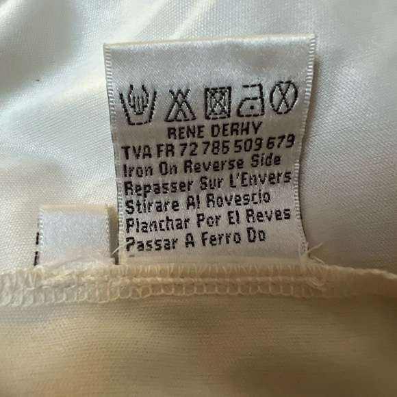 Rene Derhy size small floral midi dress grey yellow cream - Picture 11 of 12